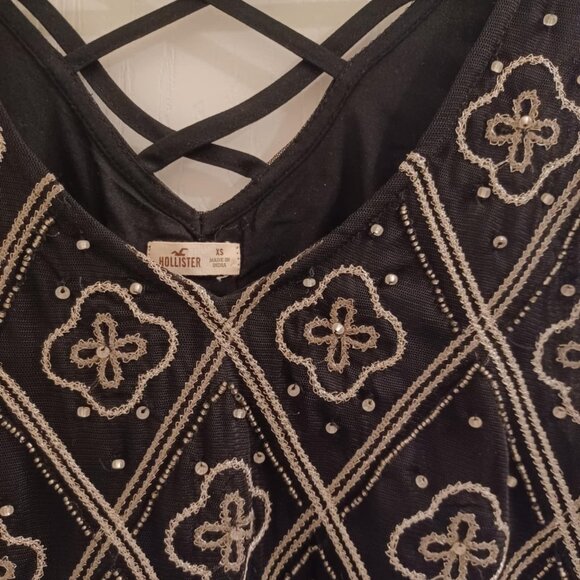 Hollister x Sydney Sierota Beaded Black Tank - Picture 3 of 5